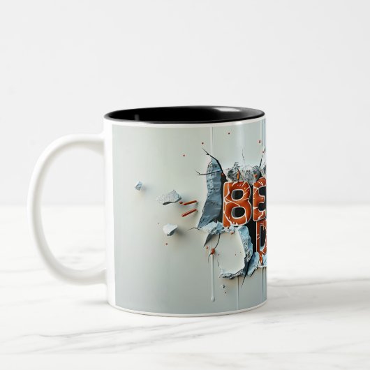 Beste papa tweekleurige koffiemok (Links)