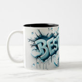 Beste papa tweekleurige koffiemok (Links)