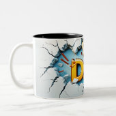 Beste papa tweekleurige koffiemok (Links)