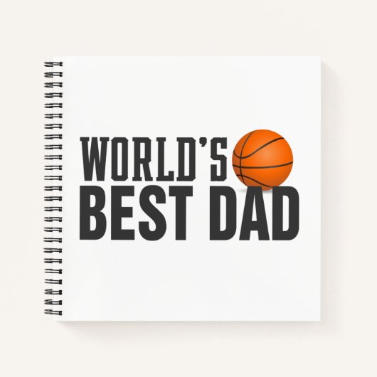 Beste papa typografie basketbal ter wereld | Notit Notitieboek (Voorkant)