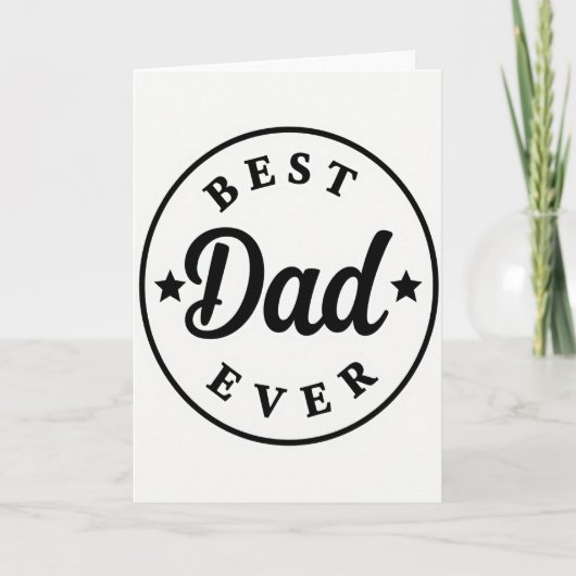 Beste Papa Typografie Ontwerpkaart Kaart (Voorkant)