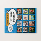 Beste Papa Vader 12 Foto Blauw Pret Comci Legpuzzel (Horizontaal)