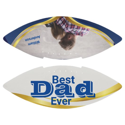 Beste papa vader blauw aangepaste foto american football (Panelen)