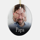Beste Papa, Vader, Daddy Definitie Foto Keramisch Ornament (Rechts)