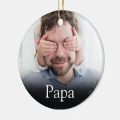 Beste Papa, Vader, Daddy Definitie Foto Keramisch Ornament (Links)