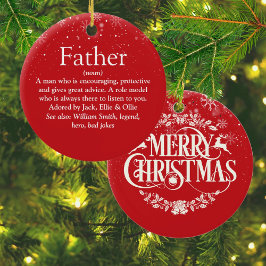 Beste Papa, Vader, Daddy Definitie Ter Wereld Keramisch Ornament