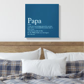 Beste Papa Vader Daddy Papa Definitie Blauw Canvas Afdruk (Insitu (Slaapkamer))