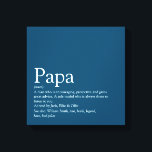 Beste Papa Vader Daddy Papa Definitie Blauw Canvas Afdruk<br><div class="desc">Personaliseer de definitie voor je speciale vader, papa of vader om een uniek cadeau te maken voor Vaderdag, verjaardagen, Kerstmis of elke dag dat je wilt laten zien hoeveel hij voor je betekent. Een perfecte manier om hem te laten zien hoe geweldig hij elke dag is. Ontworpen door Thisisnotme©</div>