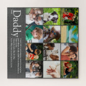 Beste papa vader definitie 12 foto's grijs legpuzzel (Horizontaal)