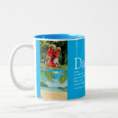 Beste papa vader definitie 4 foto lichtblauw tweekleurige koffiemok (Links)