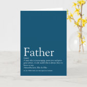 Beste Papa Vader Definitie Blauw Kaart (Gele Bloem)