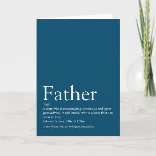 Beste Papa Vader Definitie Blauw Kaart