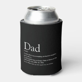 Beste Papa Vader Definitie Fun Zwart Blikjeskoeler