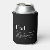 Beste Papa Vader Definitie Fun Zwart Blikjeskoeler (Blikje Achterkant)