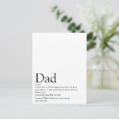 Beste Papa, Vader, Ooit Definitie Briefkaart (Staand voorkant)