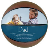 Beste Papa Vader Ooit Definitie Foto Blauw Basketbal (Voorkant)