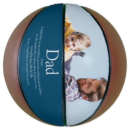 Beste Papa Vader Ooit Definitie Foto Blauw Basketbal (Verticaal)
