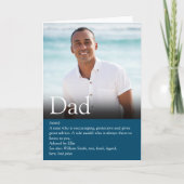 Beste Papa Vader Ooit Definitie Foto Kaart (Voorkant)