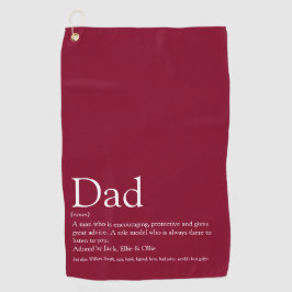 Beste Papa Vader Ooit Definitie Fun Burgundy Golfhanddoek