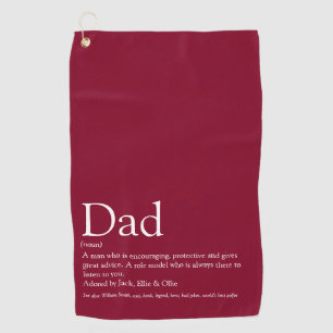 Beste Papa Vader Ooit Definitie Fun Burgundy Golfhanddoek