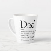 Beste Papa, Vader, Ooit Definitie Latte Mok (Linkerhoek)