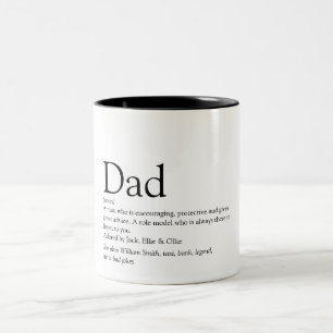 Beste Papa, Vader, Ooit Definitie Pret Tweekleurige Koffiemok