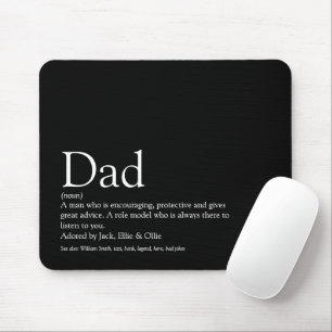 Beste Papa Vader Ooit Definitie Zwart Muismat