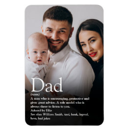 Beste Papa, Vader, Opa Definitie Foto Magneet