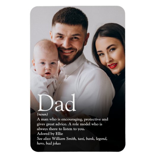 Beste Papa, Vader, Opa Definitie Foto Magneet (Verticaal)