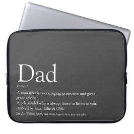 Beste Papa Vader Opa Definitie Grijs Laptop Sleeve