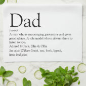 Beste Papa, Vader, Opa Definitie ooit Theedoek (Gevouwen)