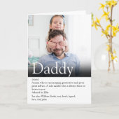 Beste papa, vader, papa ooit definitie foto kaart (Gele Bloem)
