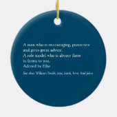 Beste Papa, Vader, Pappa Definitie Foto Keramisch Ornament (Achterkant)