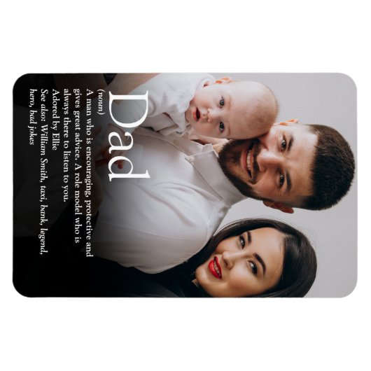 Beste Papa, Vader, Pappa Definitie Foto Magneet (Horizontaal)