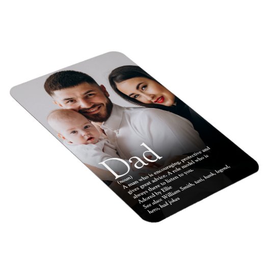Beste Papa, Vader, Pappa Definitie Foto Magneet (Rechterzijde)