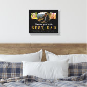 Beste Papa Vaderdag cadeau van kinderen Foto Canvas Afdruk (Insitu (Slaapkamer))