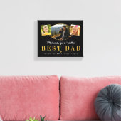 Beste Papa Vaderdag cadeau van kinderen Foto Canvas Afdruk (Insitu (Woonkamer))