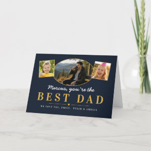 Beste papa Vaderdag cadeau van kinderen Foto  Feestdagen Kaart