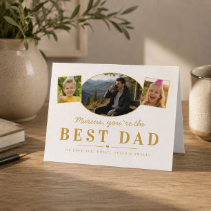 Beste papa Vaderdag cadeau van kinderen Foto  Feestdagen Kaart