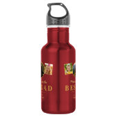 Beste papa Vaderdag cadeau van kinderen Foto  Waterfles (Achterkant)
