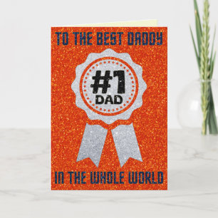 Beste papa Vaderdag Glitter Kaart