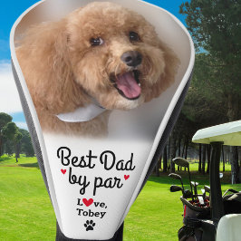 Beste papa van de hond door Par Foto naam pootafdr Golfheadcover