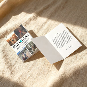 Beste papa van de hond   Fotocollage Vaderdag kaar Kaart