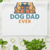Beste papa van de hond ooit � Grappige vaderdag ho Theedoek (Gevouwen)