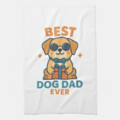 Beste papa van de hond ooit � Grappige vaderdag ho Theedoek (Verticaal)