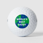 Beste Papa van de Wereld Aangepaste Titel Golfballen (Voorkant)