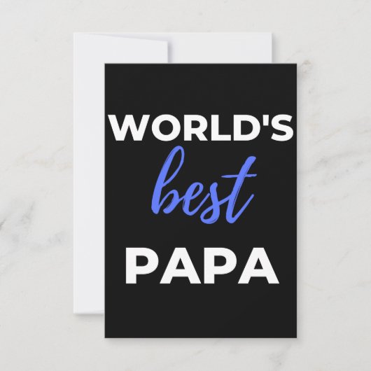 Beste Papa van de wereld Bedankkaart (Voorkant)