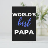 Beste Papa van de wereld Bedankkaart (Staand voorkant)