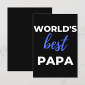 Beste Papa van de wereld Bedankkaart (Voorkant / Achterkant)