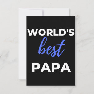 Beste Papa van de wereld Bedankkaart